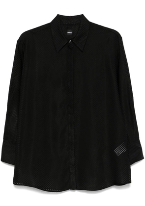 BOSS burnout stripe blouse - Black