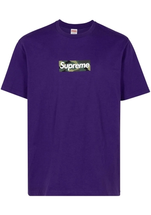 Supreme box logo cotton T-shirt - Purple