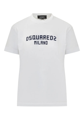 DSQUARED2 logo-embroidered T-shirt - White