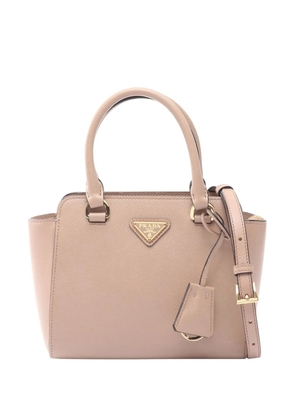 Prada Pre-Owned 2010-2026 Saffiano and Soft Calf satchel - Brown