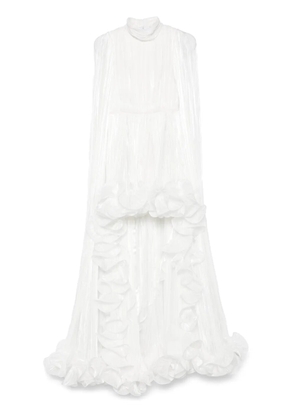 Ana Radu plissé gown - White
