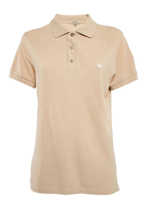 Burberry Pre-Owned 2024 logo-embroidered polo shirt - Neutrals