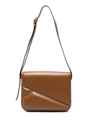 Wandler Oscar Trunk leather crossbody bag - Brown