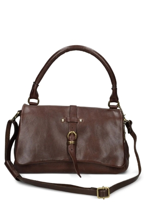 A.S.98 buckle-fastening leather shoulder bag - Brown