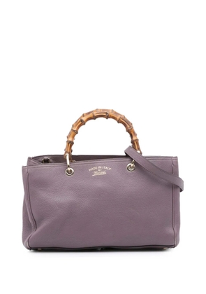 Gucci Pre-Owned 2016-2025 Medium Calfskin Bamboo Shopper satchel - Purple