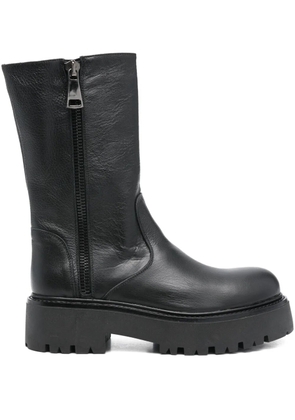 Gisel Moire 55mm Amburgo zip boots - Black