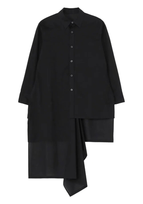 Yohji Yamamoto layered-design cotton shirt - Black