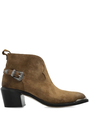 Golden Goose buckle heeled boots - Brown