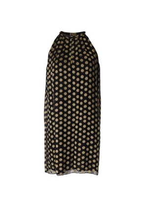 Diane Von Furstenberg Vintage halter-neck polka-dot mini dress - Black