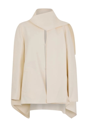 Valentino Garavani Caban draped collared jacket - Neutrals