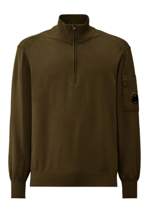 C.P. Company half-zip lens-detail sweater - Green