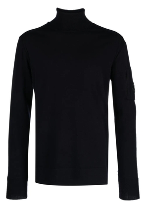 C.P. Company Lens-detail roll-neck jumper - Black