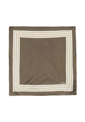 TOM FORD silk pocket square - Green