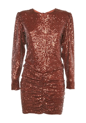 Retrofete sequin ruched mini dress - Brown