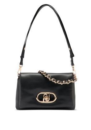 LIU JO LaPuffy medium chain strap logo shoulder bag - Black