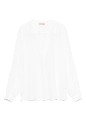 Blanca Vita V-neck long-sleeve top - White