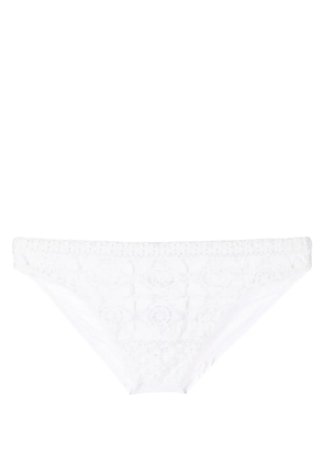 Amir Slama crochet-knit swimming trunks - White