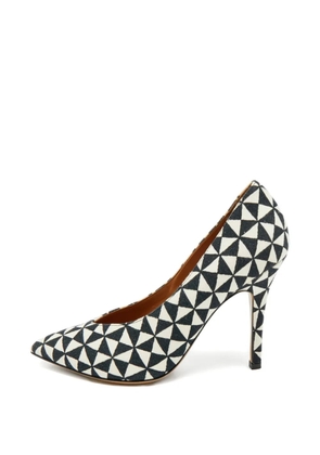 Isabel Marant Vintage geometric-pattern pumps - White