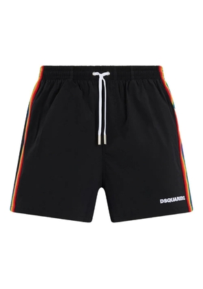 DSQUARED2 stripe-detail swim shorts - Black