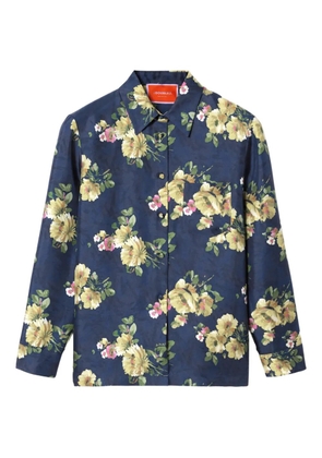 La DoubleJ floral button-fastening shirt - Blue