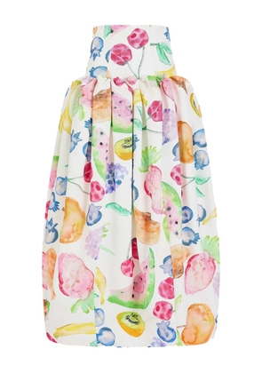 Rosie Assoulin Fifi fruit-print skirt - White