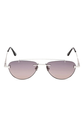 TOM FORD Eyewear browline sunglasses - Silver