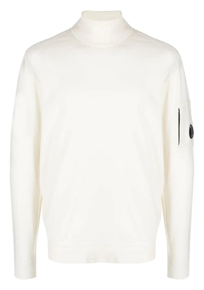 C.P. Company Lens-detail fine-knit jumper - White