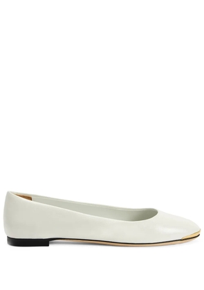 Giuseppe Zanotti Amur 2.0 leather ballerina shoes - White