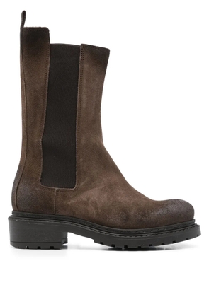 Metisse elastic-panel suede Chelsea boots - Brown