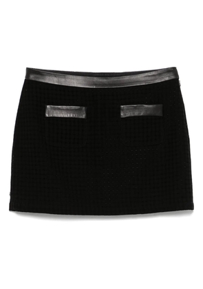 Casablanca open-weave tailored mini skirt - Black
