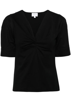 Tanya Taylor Ronelle twist cotton T-shirt - Black
