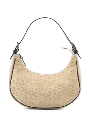 Celine Pre-Owned 2000 C Macadam Suede shoulder bag - Brown