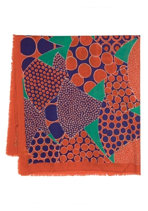 Missoni Pre-Owned 1980s geometric-print scarf - Orange