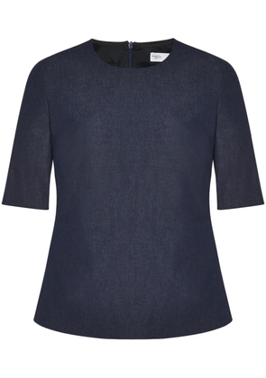 Rosetta Getty crew-neck twill-weave T-shirt - Blue