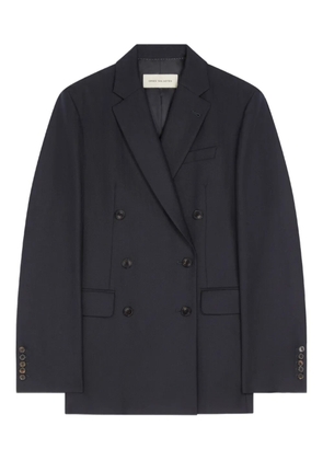 DRIES VAN NOTEN double-breasted wool blazer - Blue
