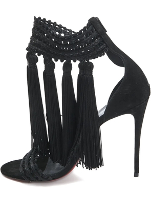 Christian Louboutin Pre-Owned 110mm suede heeled sandals - Black