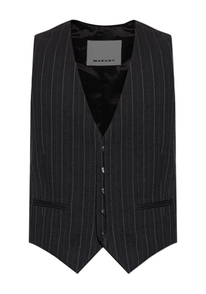 MARANT pinstripe sleeveless waistcoat - Black