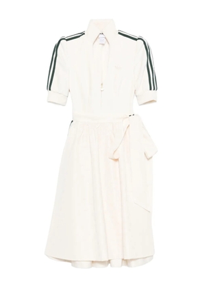 adidas three-stripe zip-front midi dress - White