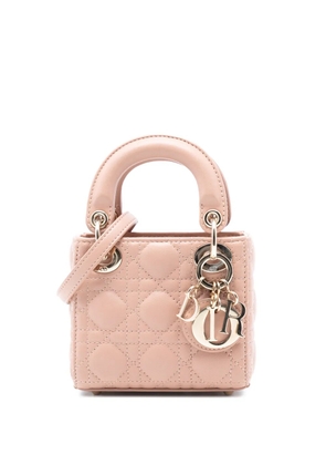 Christian Dior Pre-Owned 2021 Micro Lambskin Cannage Lady Dior satchel - Brown