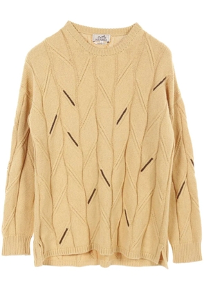 Hermès Pre-Owned 2010s cable-knit sweater - Neutrals