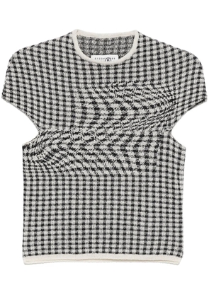 MM6 Maison Margiela checked T-shirt - Black