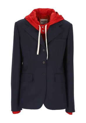 Miu Miu hooded wool blazer - Black