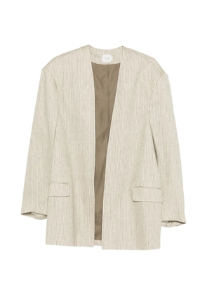 Alysi striped pocketed blazer - Neutrals
