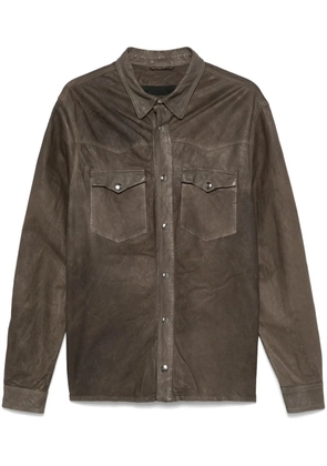 Giorgio Brato leather jacket - Grey