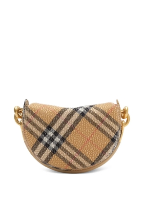 Burberry check rhinestone bridle clutch - Neutrals