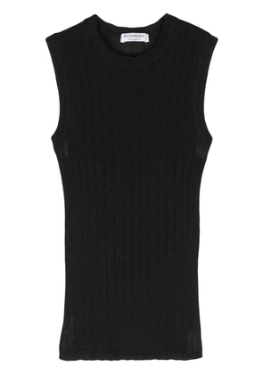 Saint Laurent Pre-Owned 1990s ribbed-knit tank top - Black