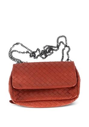 Bottega Veneta Pre-Owned baby Olimpia woven chain shoulder mini bag - Orange