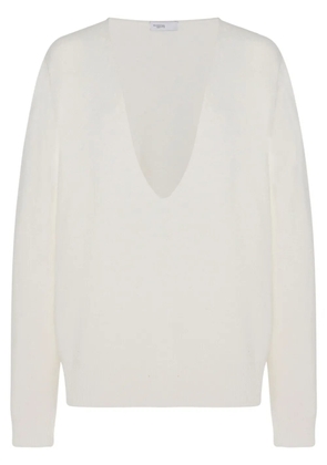 Rosetta Getty v-neck sweater - White