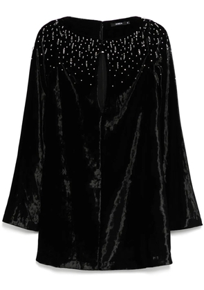 Amen velvet short dress - Black