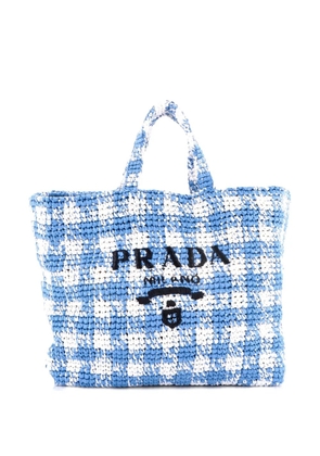 Prada Pre-Owned Logo Raffia Large tote bag - Blue